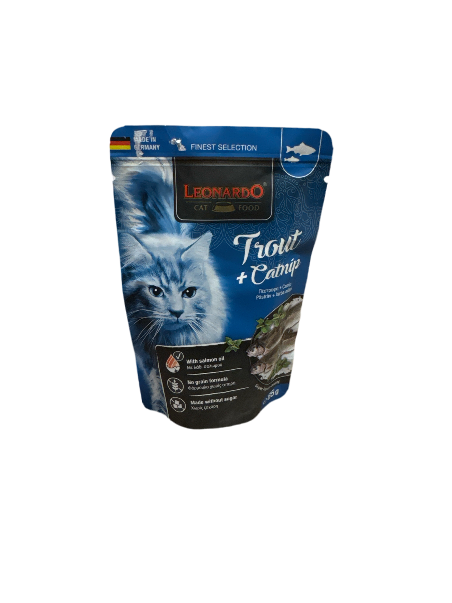 Leonardo Cat Food Trout & Catnip – 85g