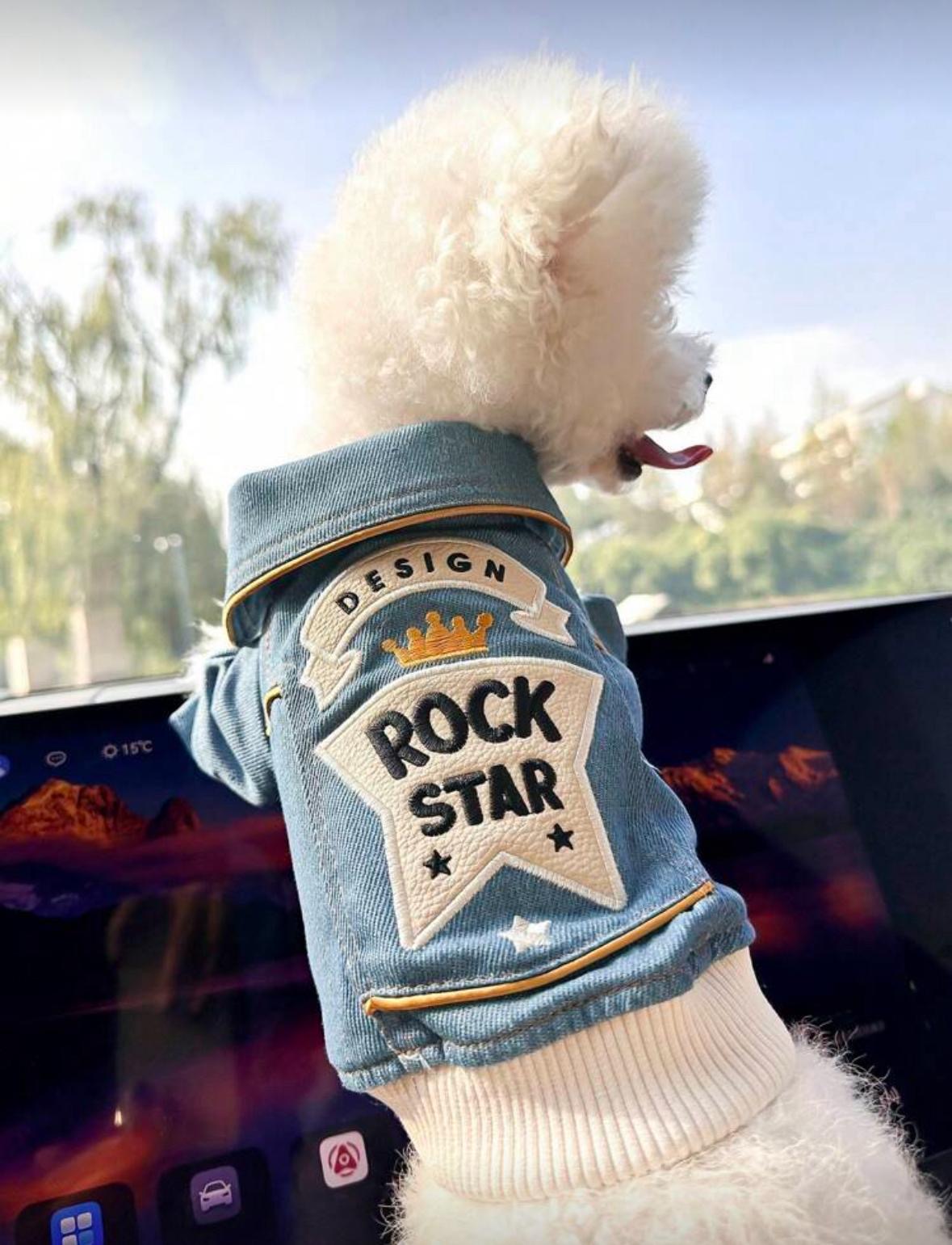 Puppy new Design clothes Rock Star.