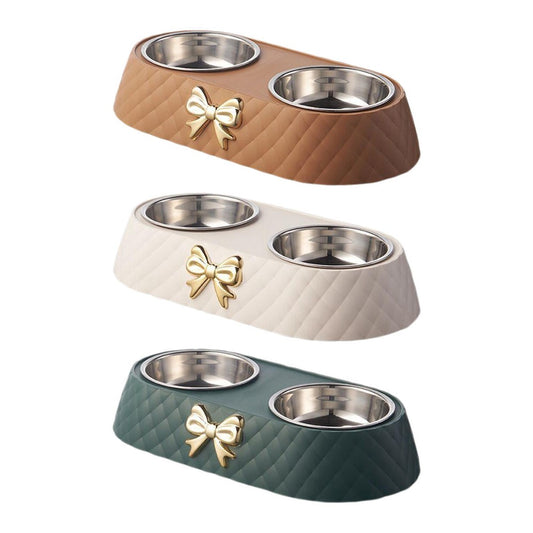 Pet bowl stainless Steel Double.