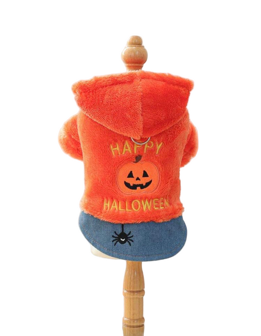 Antumn And Winter Dog Dress Orange Pumpkin.