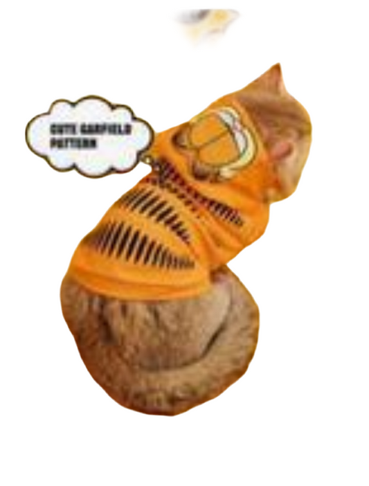 Garfield Orange Pet Sweater – Cartoon Cat Print