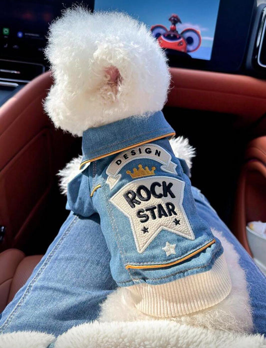Puppy new Design clothes Rock Star.