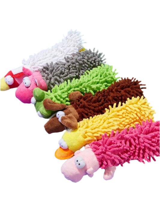 Multicolor Puppy Toy with Suede Cover – Chew & Play