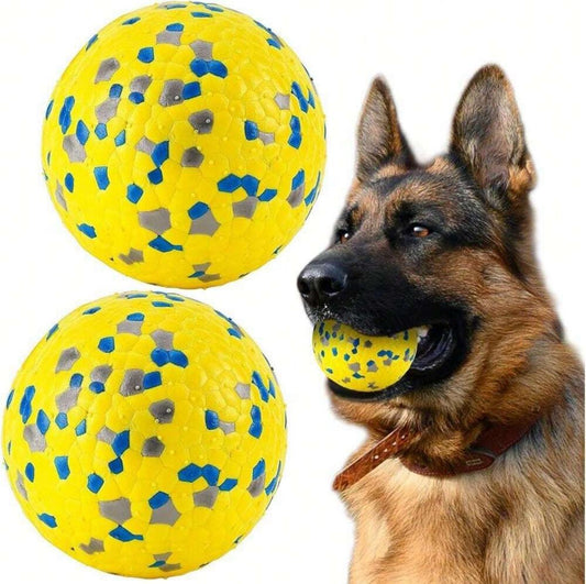 Dog toys ball yellow (2 pcs)